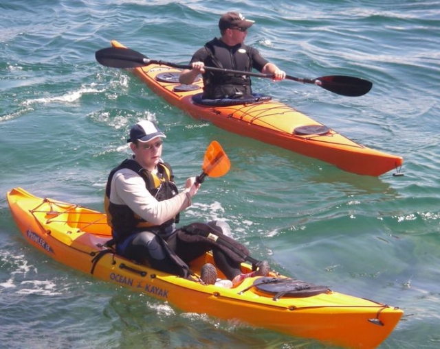 Sea kayaking on the beauty coast